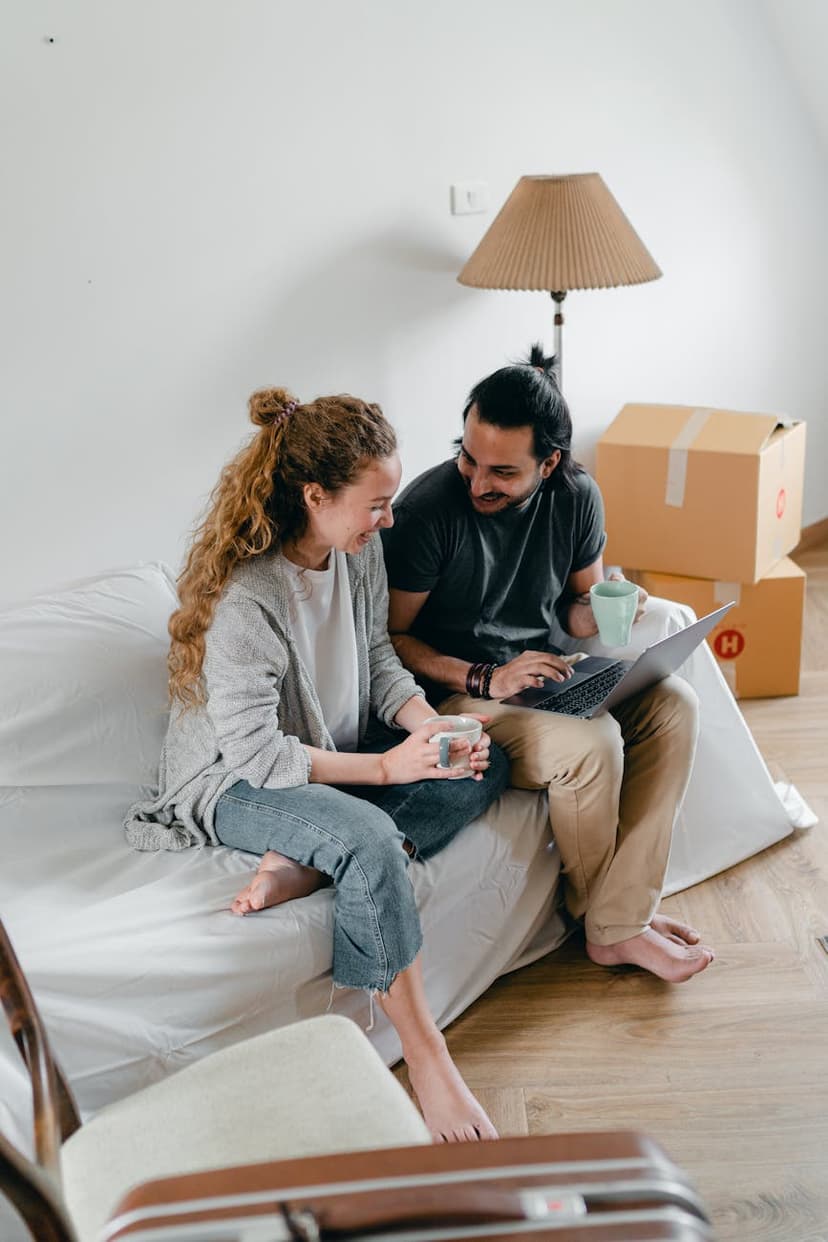 Couple searching for property